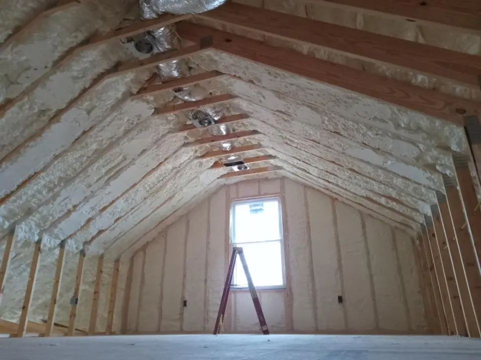 Spray foam roofing application for Crawl Space Insulation project in Shepherdsville